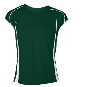 GIRL'S VOLLEYBALL JERSEY - Dark Green, M