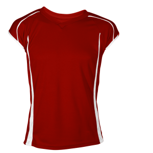 GIRL'S VOLLEYBALL JERSEY - Red, M