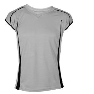 GIRL'S VOLLEYBALL JERSEY - Silver, M