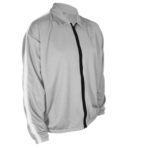 ADULT  WARM UP JACKET - Silver, M