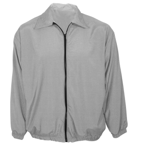 ADULT  WARM UP JACKET - Silver, M