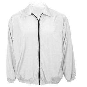 ADULT  WARM UP JACKET - White, M