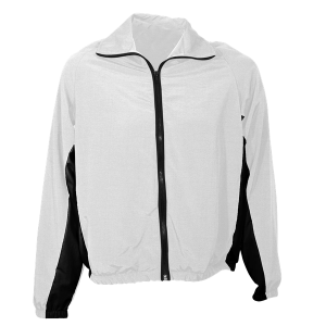 ADULT  WARM UP JACKET - White, M