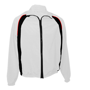 ADULT  WARM UP JACKET - White, M