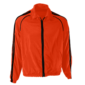 ADULT  WARM UP JACKET - Orange, M
