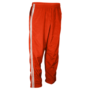 ADULT  WARM UP PANTS - Orange, M