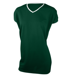 GIRL'S VOLLEYBALL JERSEY - Dark Green, M