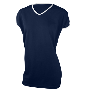 GIRL'S VOLLEYBALL JERSEY - Navy Blue, M