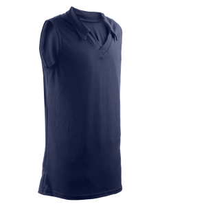 GIRL'S VOLLEYBALL JERSEY - Navy Blue, M
