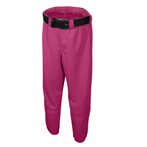 YOUTH FAKE FLY BASEBALL PANTS - Fuchsia, M