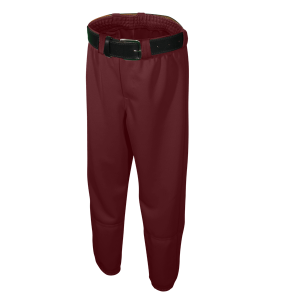 YOUTH FAKE FLY BASEBALL PANTS - Maroon, M