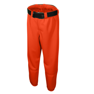 YOUTH FAKE FLY BASEBALL PANTS - Orange, M