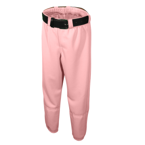 YOUTH FAKE FLY BASEBALL PANTS - Pink, M