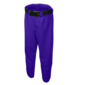 YOUTH FAKE FLY BASEBALL PANTS - Purple, M