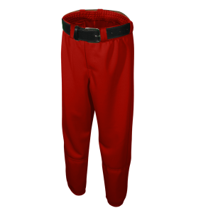 YOUTH FAKE FLY BASEBALL PANTS - Red, M