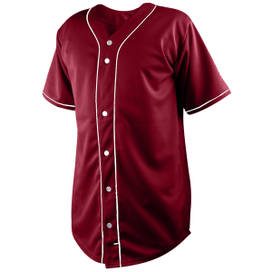 ADULT  BASEBALL JERSEY - Cardinal / White, M