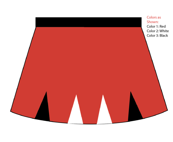 Sublimated A-Line Cheer Skirt