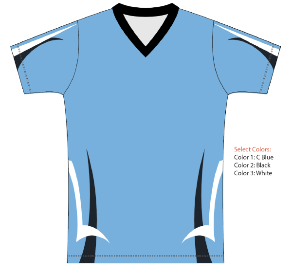 Sublimated Multi-Sport V-Neck T-Shirt