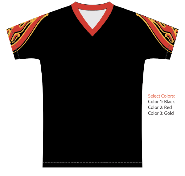 Sublimated Multi-Sport V-Neck T-Shirt