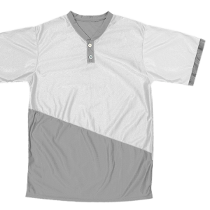 ADULT  BASEBALL JERSEY - Silver, M