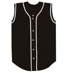 ADULT  BASEBALL JERSEY - Black, M