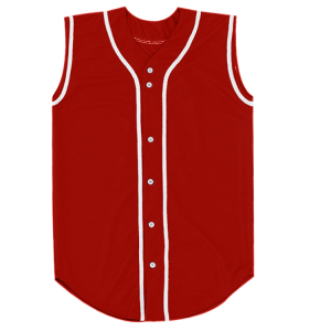 ADULT  BASEBALL JERSEY - Red, M