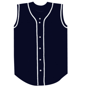 ADULT  BASEBALL JERSEY - Navy Blue, M