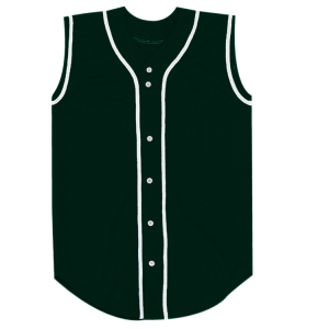 ADULT  BASEBALL JERSEY - Dark Green, M