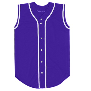 ADULT  BASEBALL JERSEY - Purple, M