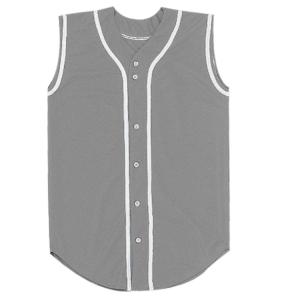 ADULT  BASEBALL JERSEY - Silver, M