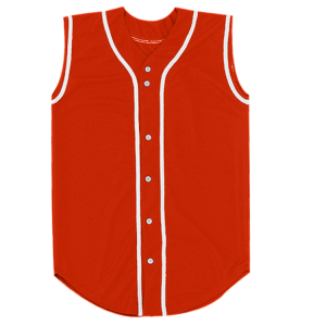ADULT  BASEBALL JERSEY - Orange, M