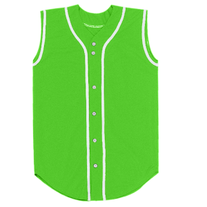 ADULT  BASEBALL JERSEY - Neon Green, M