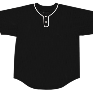 ADULT  BASEBALL JERSEY - Black, M