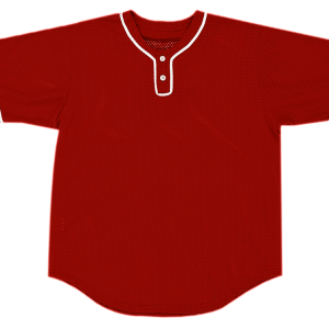 ADULT  BASEBALL JERSEY - Red, M