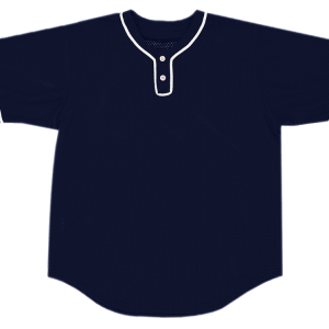 ADULT  BASEBALL JERSEY - Navy Blue, M