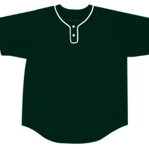 ADULT  BASEBALL JERSEY - Dark Green, M