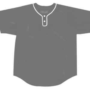 ADULT  BASEBALL JERSEY - Silver, M