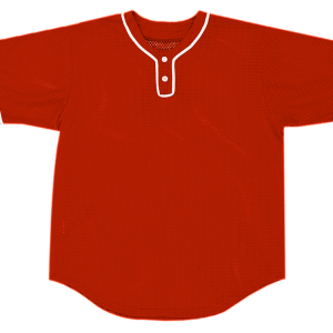 ADULT  BASEBALL JERSEY - Orange, M