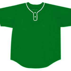 ADULT  BASEBALL JERSEY - Kelly Green, M