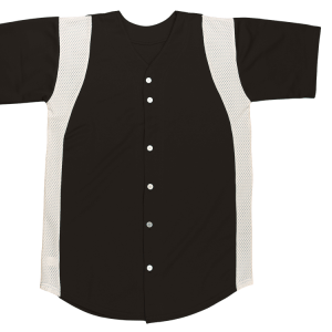 ADULT  BASEBALL JERSEY - Black, M