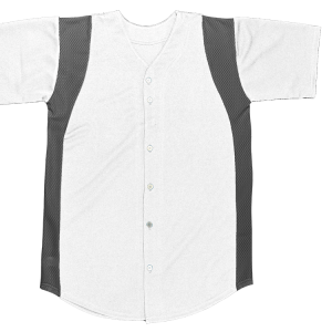 ADULT  BASEBALL JERSEY - White, M