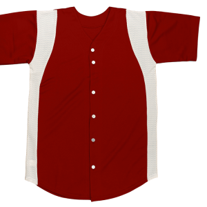 ADULT  BASEBALL JERSEY - Red, M
