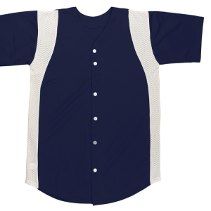 ADULT  BASEBALL JERSEY - Navy Blue, M