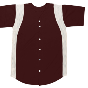 ADULT  BASEBALL JERSEY - Maroon, M