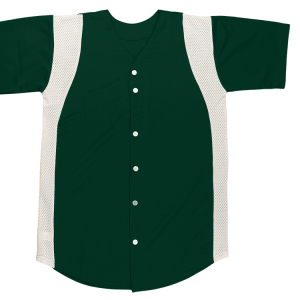 ADULT  BASEBALL JERSEY - Dark Green, M