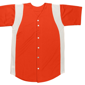 ADULT  BASEBALL JERSEY - Orange, M