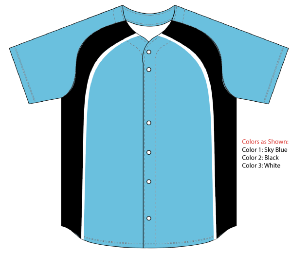 Sublimated Full Button Raglan Sleeve Baseball Jersey