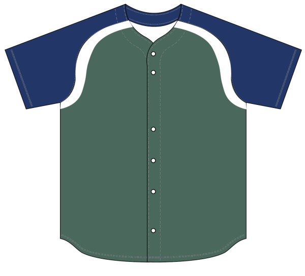 Sublimated Full Button Raglan Sleeve Baseball Jersey