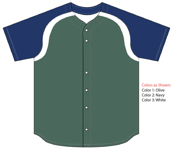 Sublimated Full Button Raglan Sleeve Baseball Jersey