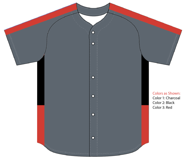 Sublimated Full Button Raglan Sleeve Baseball Jersey